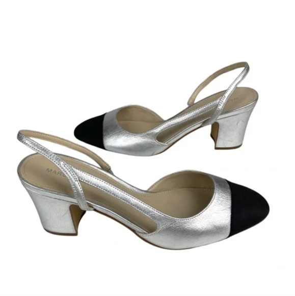 Metallic Slingback Heels